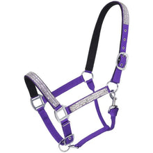 Load image into Gallery viewer, Tough1 Nylon Horse Halter with Crystals
