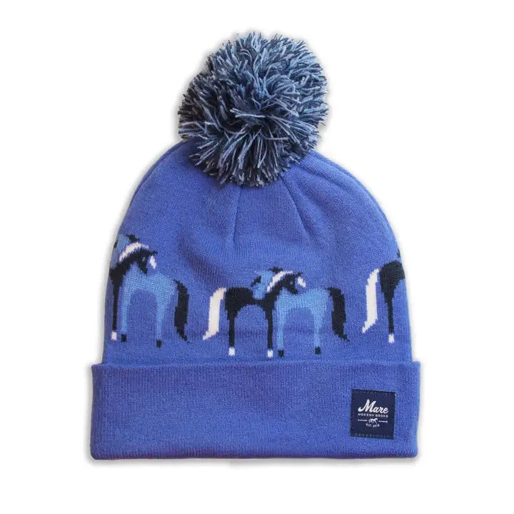 Lovey Pom Beanie Blue