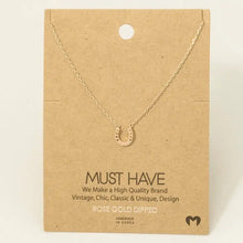 Load image into Gallery viewer, Mini Horseshoe Pendant Necklace
