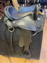 Load image into Gallery viewer, Used 16” Amish Made Black Bling Endurance Saddle #22055
