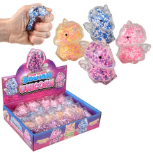 Load image into Gallery viewer, 2.3&quot; Mini Squeezy Foam Bead Unicorn Single Toys
