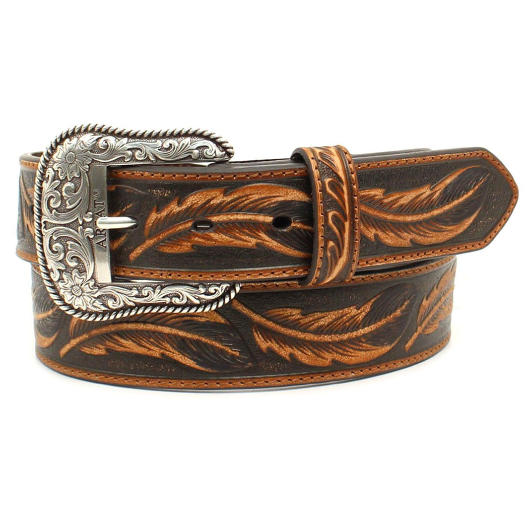 Ariat Leather Feather Tooled Belt