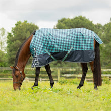 Load image into Gallery viewer, Equinavia Norse Turnout Sheet - Navy/Turquoise
