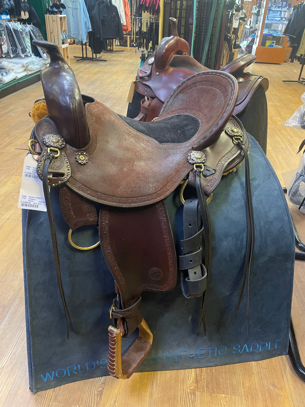 Used 16.5” Allegany Western Saddle #23991