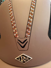 Load image into Gallery viewer, IRH F1 SHORT BRIM HELMET- Brown Custom Swarovski Small
