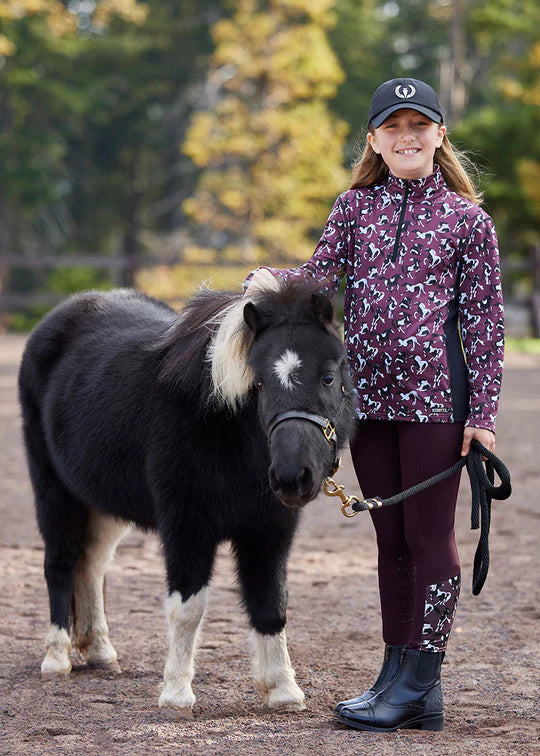 Kids On Course Quarter Zip Fleece Tech Top