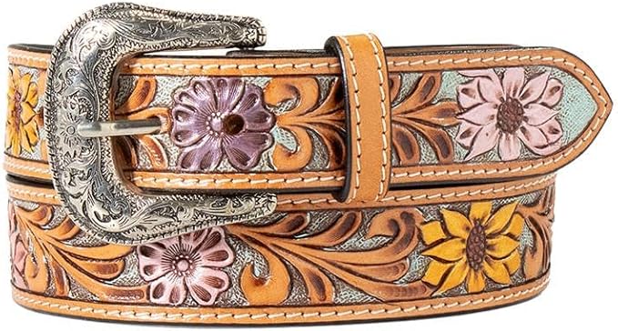 ARIAT Western Belt Womens Sunflower Daisy Tool L Multi-Color