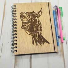 Load image into Gallery viewer, Wood Horse Journal Spiral Bound
