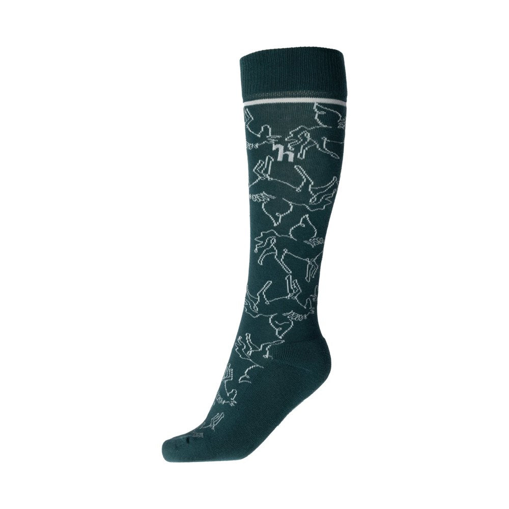 Horze Pegasus Kids Winter Rider Socks - Dark Sea Green