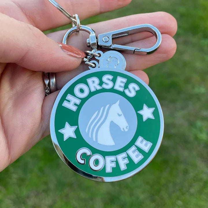 Dapplebay Horses Coffee Key Chain