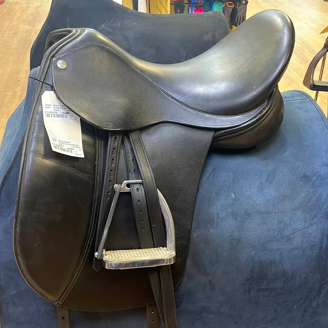 Used 17.5” Frank Baines Elegance Dressage Saddle #17036
