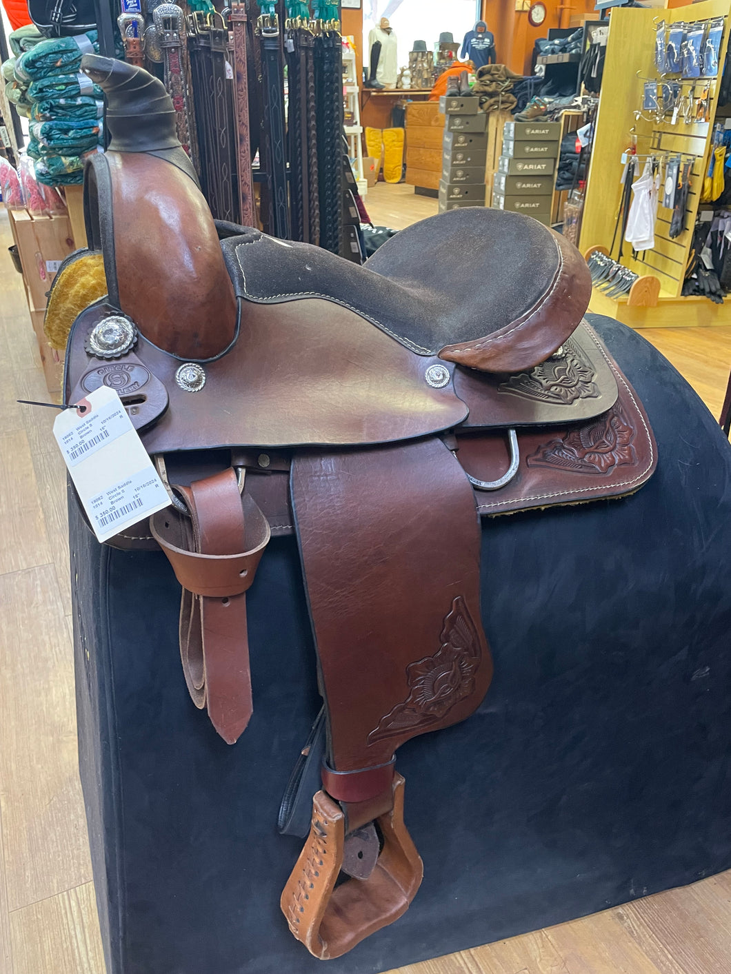 Used 15” Circle S Western Saddle #19863