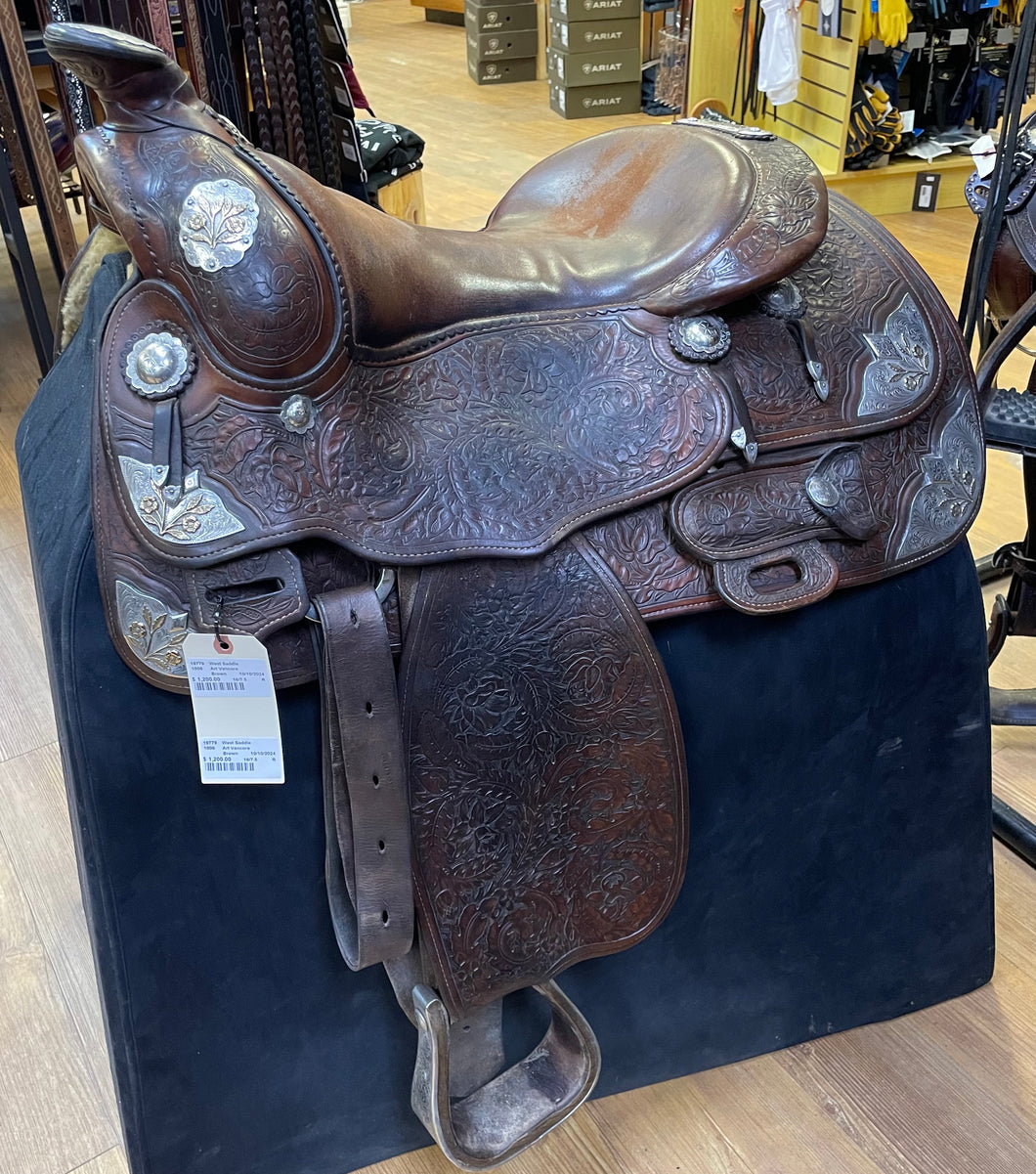 Used 16” Custom Art Vancore Western Saddle #19779