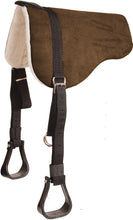 Load image into Gallery viewer, Faux Suede Economy Bareback Pad with Stirrups
