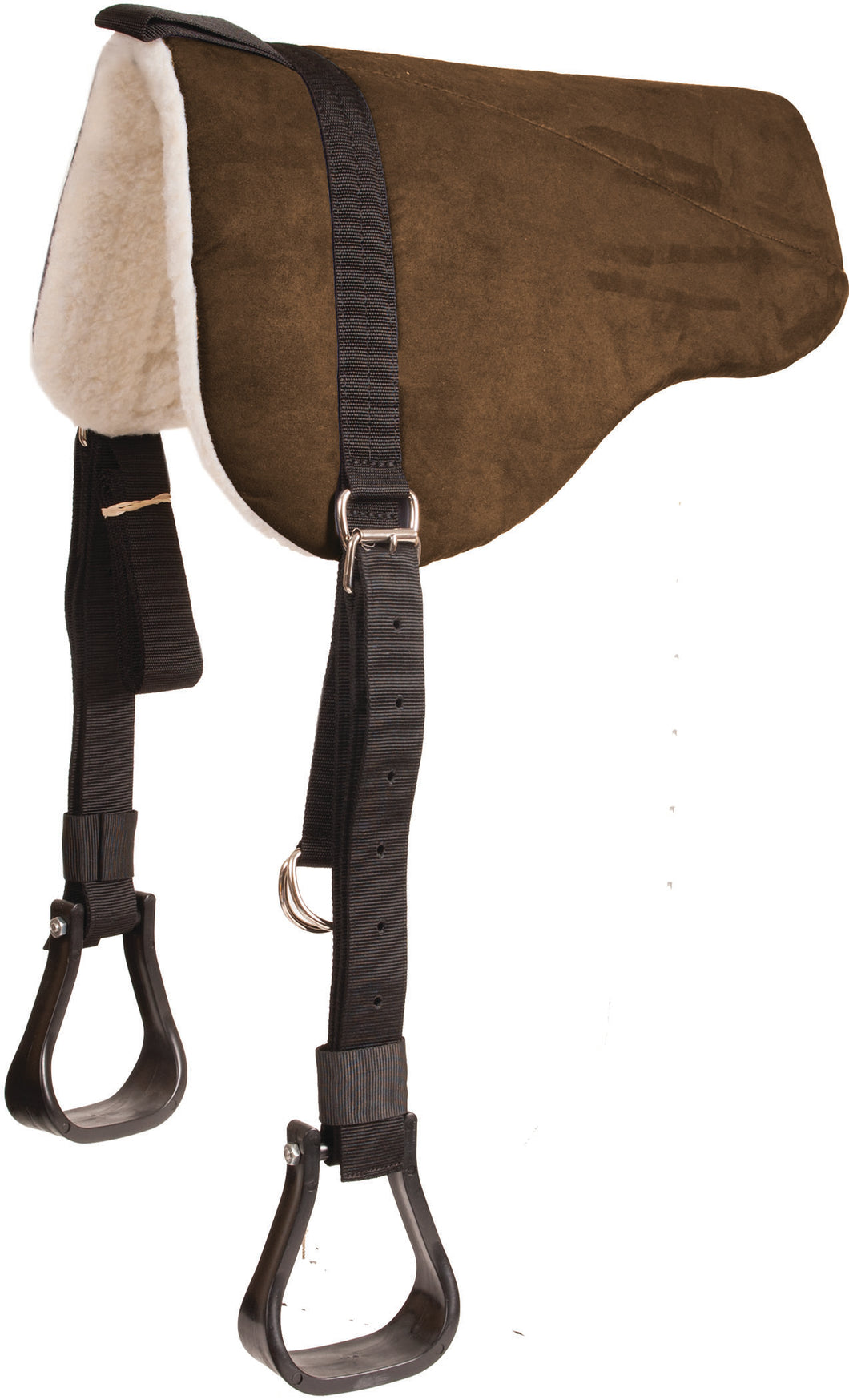 Faux Suede Economy Bareback Pad with Stirrups