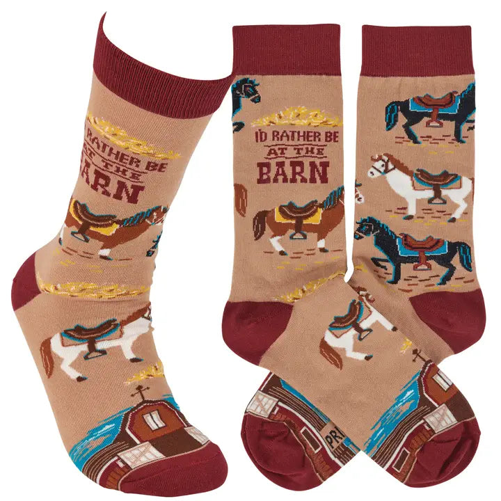 Rather Be At the Barn Socks