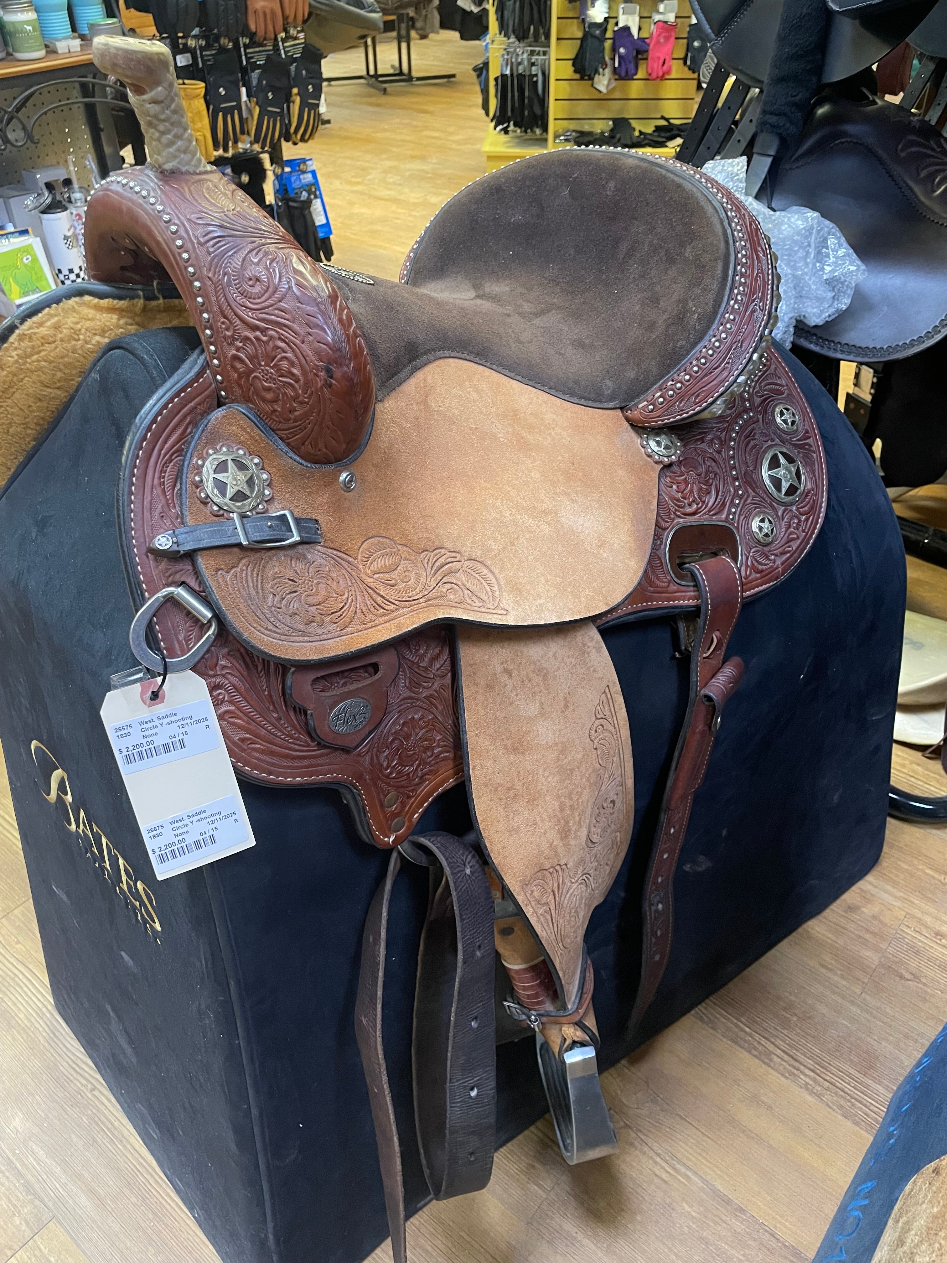 Used 16” Circle Y Kendra Mounted Saddle – Log Cabin Tack