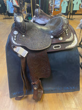 Load image into Gallery viewer, Used 15.5” Circle Y Dark Oil Show Saddle #23405
