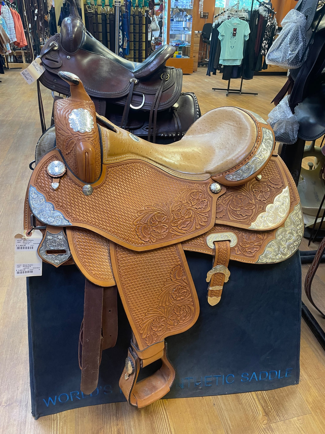 Rocking R Saddle Tree Used 17” Rocking R Western Show Saddle #18121 – Log Cabin Tack