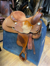 Load image into Gallery viewer, Used 16” Bob’s Doug Milholland Reiner Saddle
