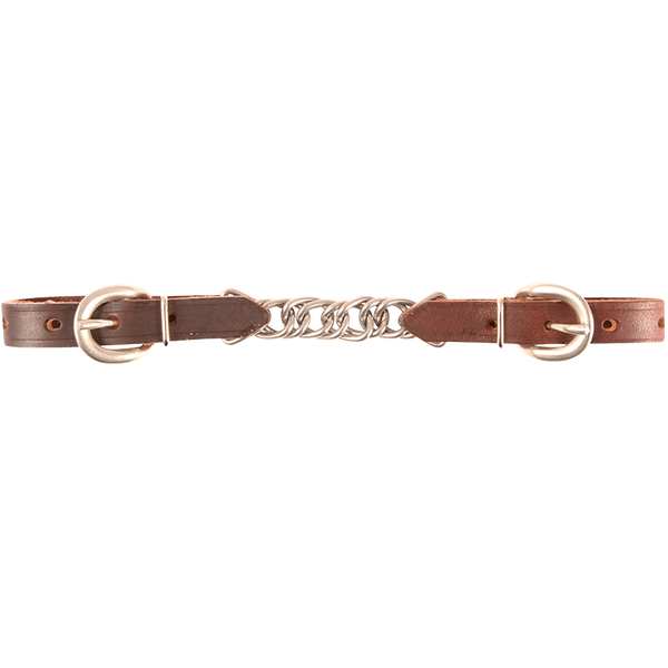 Latigo and Flat Link Chain Curb Strap