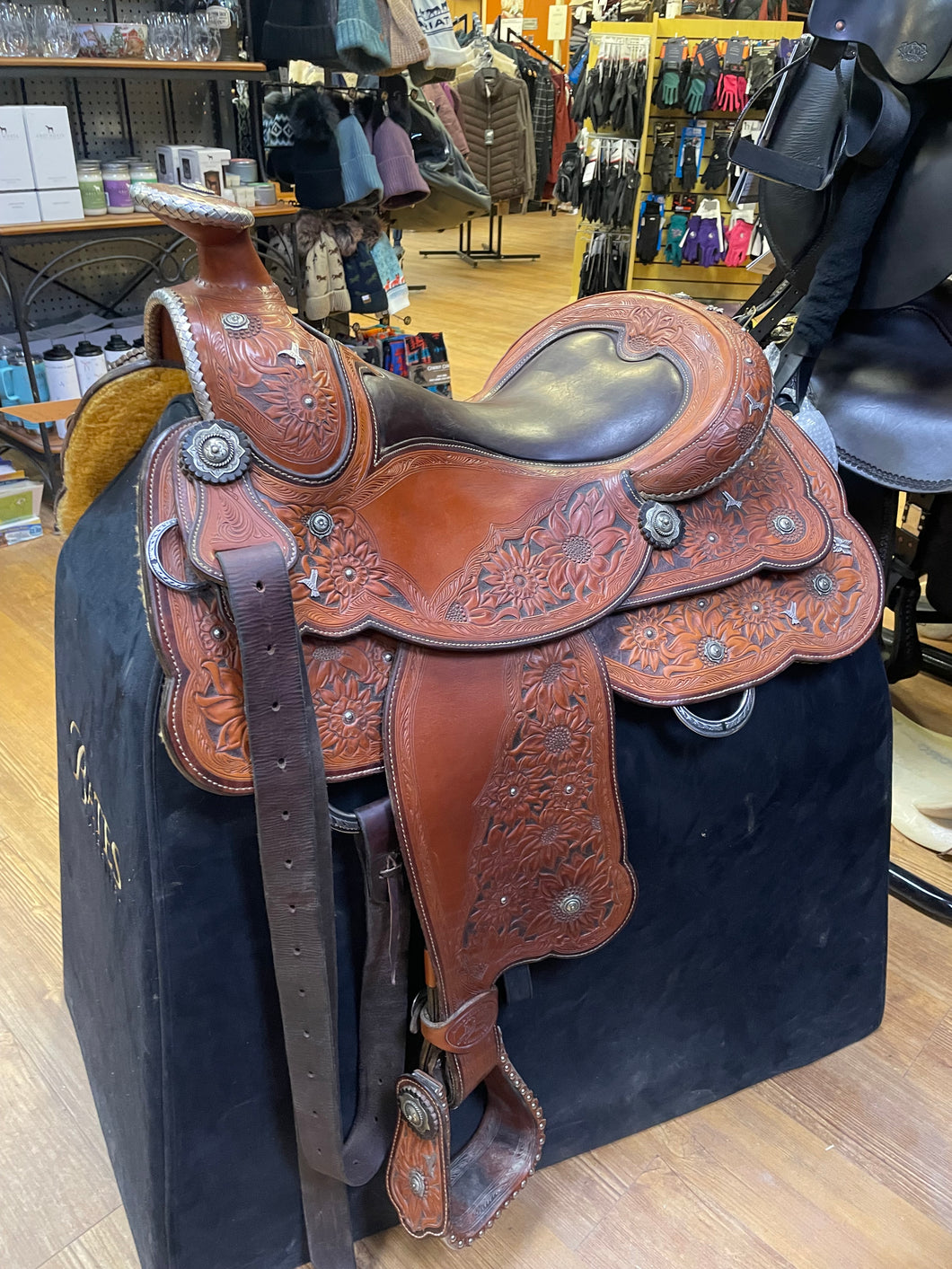 Used 16” Skyhorse Custom Butterfly Western Saddle