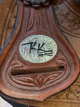 Load image into Gallery viewer, Used 14” Circle Y Kelly Kaminski "Shining Star" Barrel Racer #28500
