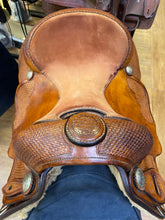 Load image into Gallery viewer, Used 16” Bob’s Doug Milholland Reiner Saddle
