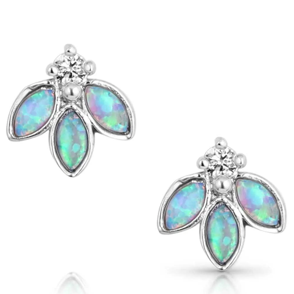 Montana Silversmiths Untamed Floral Opal Crystal Earrings