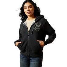 Load image into Gallery viewer, Ariat Stitched Full Zip Hoodie - Charcoal Heather
