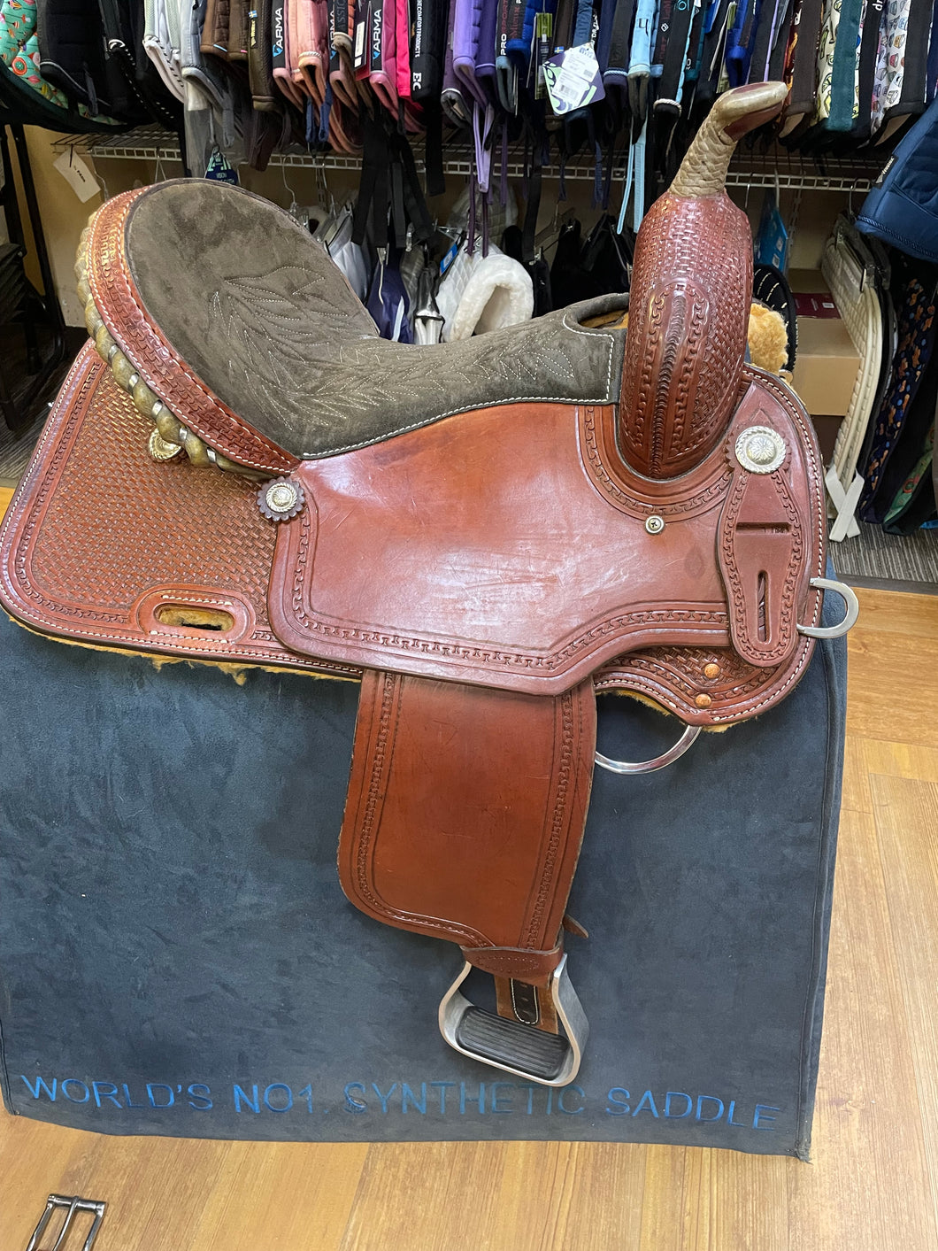 Used 16” Corriente Barrel Saddle #19456