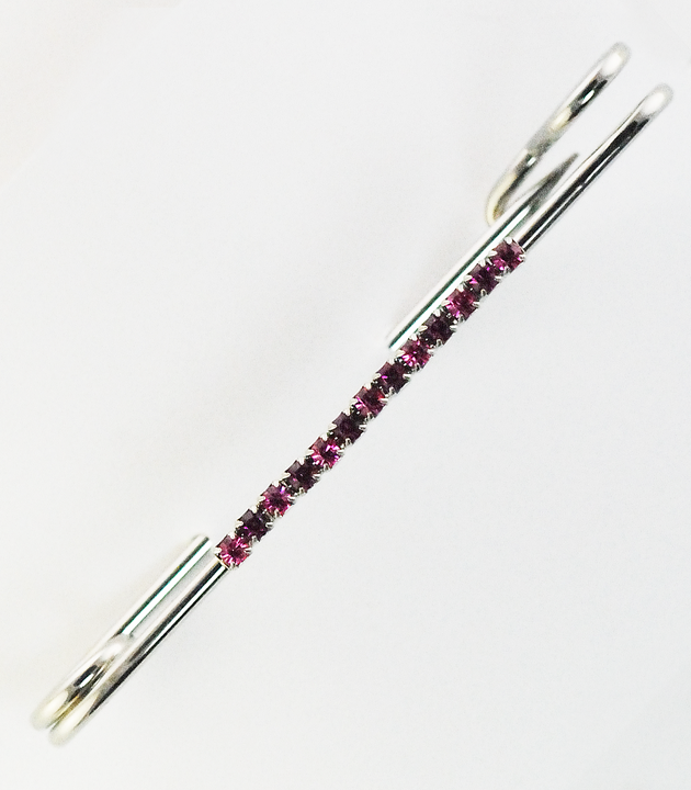Pink RHINESTONE STRIP ON LARGE STOCK PIN