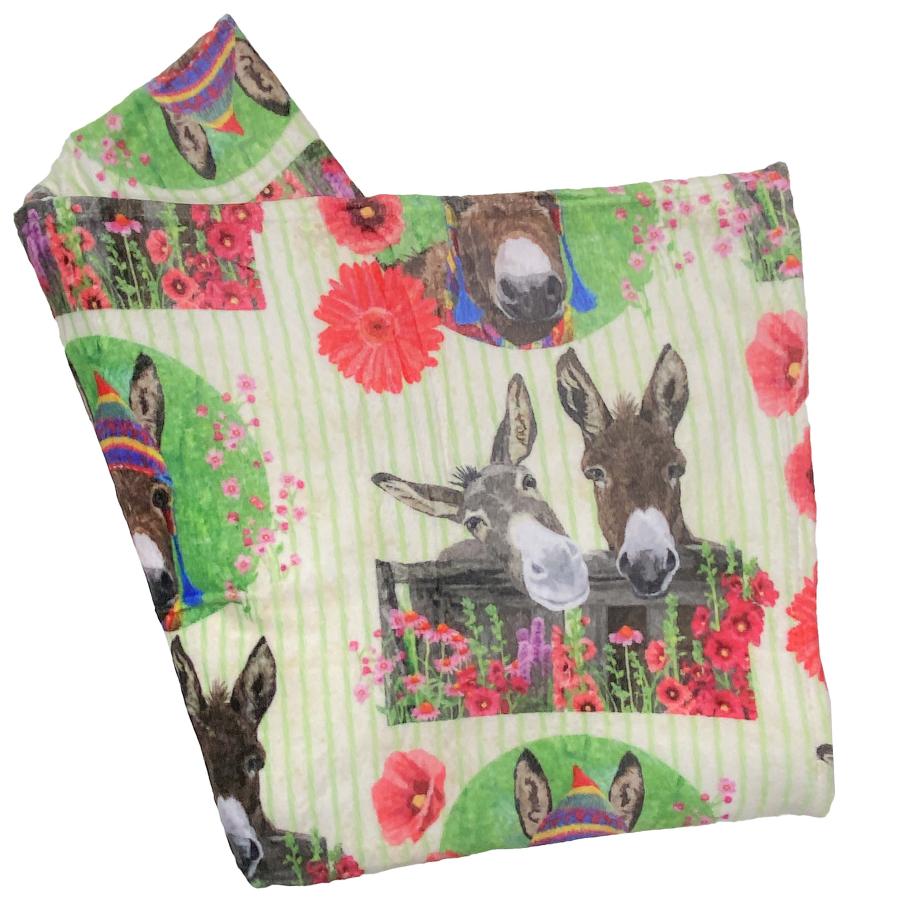 Donkey Garden Throw Blanket