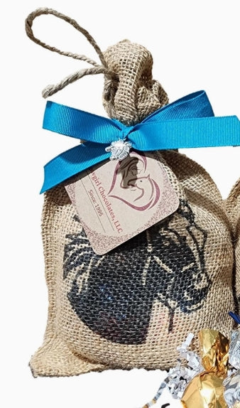 Corgirl Burlap Horse Motif Bags - 1/4 Pound