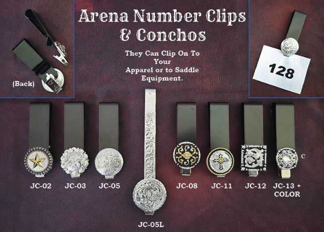 Clip On Concho Number Holder