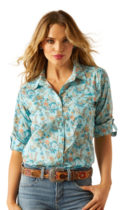 Ariat VentTEK Shirt - BLUE PAISLEY FLORAL