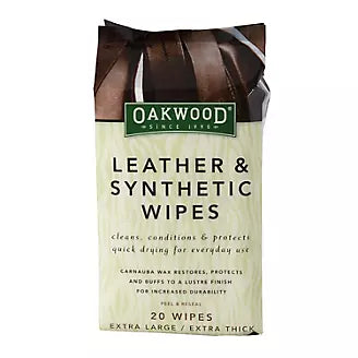 Oakwood Leather Wipes-20 wipes