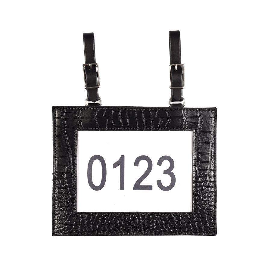 RANCH NUMBER HOLDER BROWN CROC LEATHER