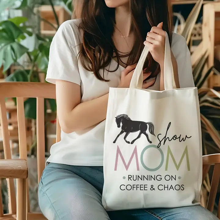 Horse Show Mom Equine Tote Bag Gifts Shopping Market Women