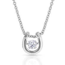 Load image into Gallery viewer, Montana Silversmith Dancing Birthstone Horseshoe Necklace - color
