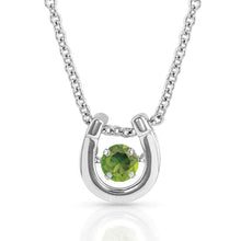 Load image into Gallery viewer, Montana Silversmith Dancing Birthstone Horseshoe Necklace - color
