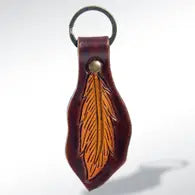 Load image into Gallery viewer, Leather Tooled Key Chain
