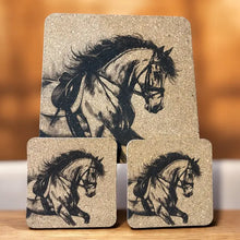 Load image into Gallery viewer, cork trivet and drink coasters, gift set
