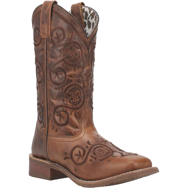 Laredo Ladies Dizzie Brown Square Toe Boots 5863
