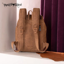 Load image into Gallery viewer, Trinity Ranch Genuine Hair-On Cowhide Tooled Backpack - Brown
