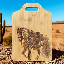 Load image into Gallery viewer, Horse Bamboo Cutting, Cheese Board 8x11
