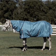 Load image into Gallery viewer, Equinavia Thunder360 Detachable Neck Heavy Weight Turnout Blanket 300g - Bluestone
