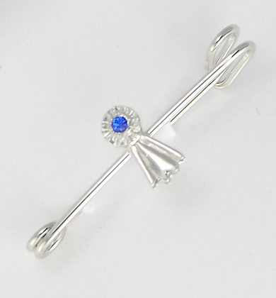 BLUE RIBBON ON SMALL STOCK PIN