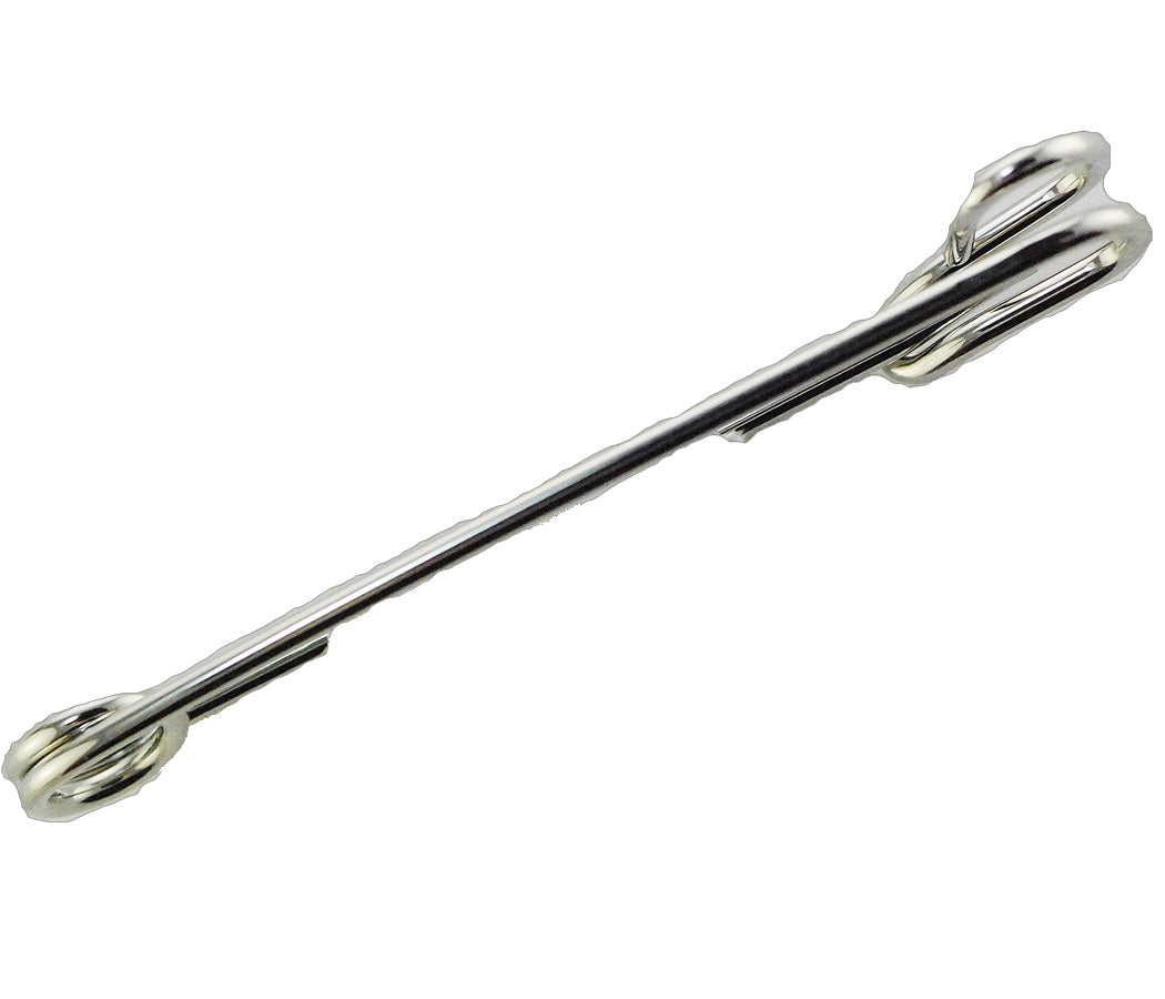 Small PLAIN STOCK PIN-IMITATION RHODIUM FINISH