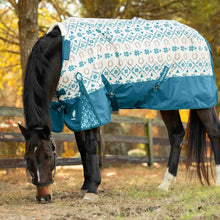 Load image into Gallery viewer, Equinavia Norse Heavy Weight Turnout Blanket 300g - Lyons Blue/Vanilla Cream
